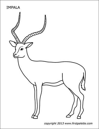 Impala free printable templates coloring pages