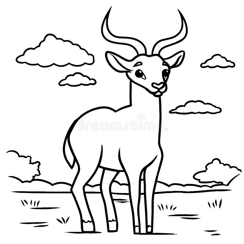 Impala coloring stock illustrations â impala coloring stock illustrations vectors clipart