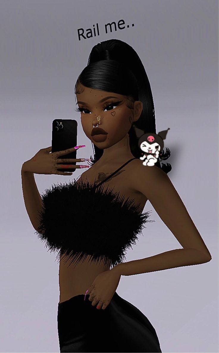 Pin by thiiaa â on imvu fits black girl cartoon virtual girlfriend black girl art