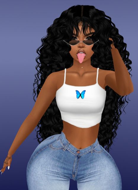 Imvu female avi black girl cartoon black girl magic art black girl art