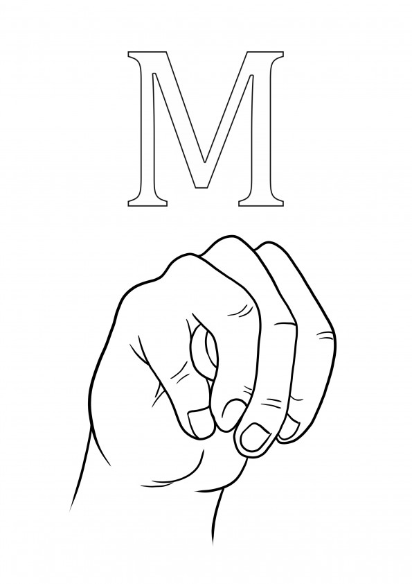 Asl sign language collectn for free printing and coloring for kids with all types of needs