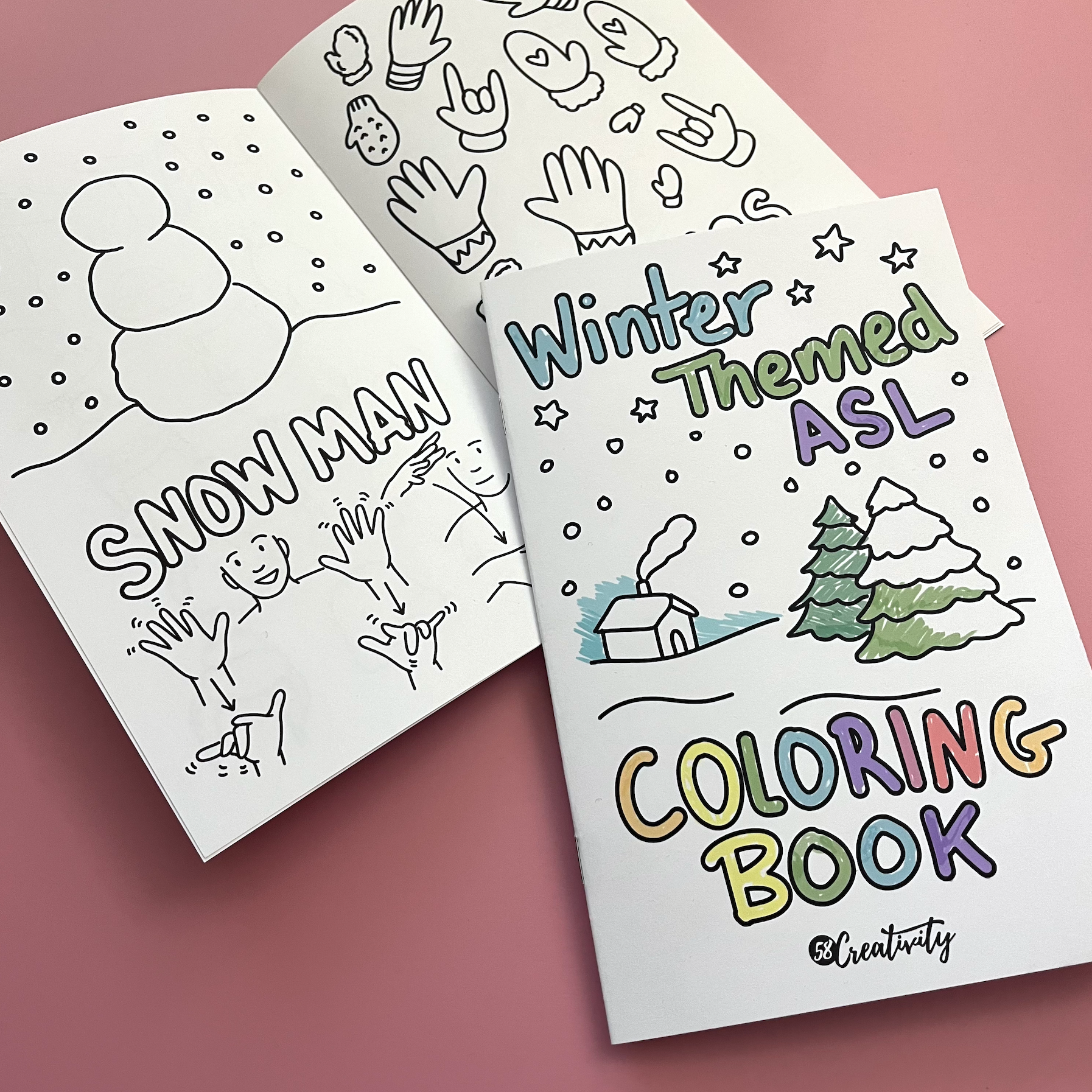 Winter themed asl coloring book â creativity