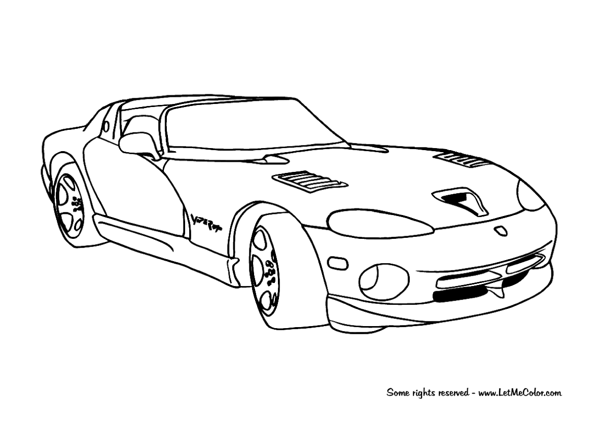 Cars coloring page dodge viper