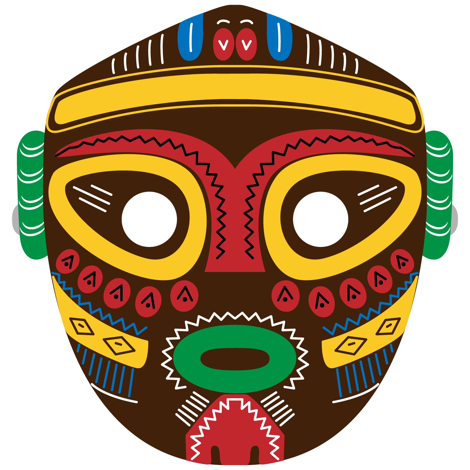 Inca mask template free printable papercraft templates