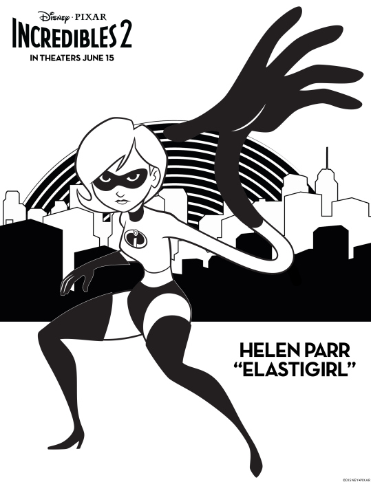 Incredibles coloring pages activity sheets