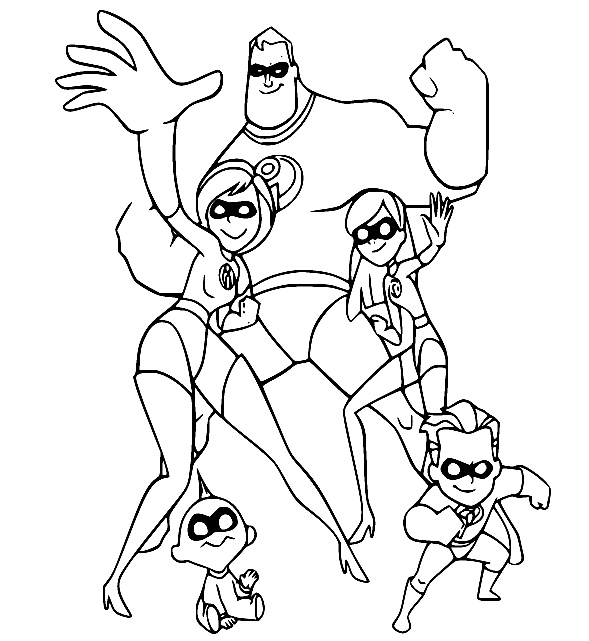 The incredibles coloring pages printable for free download