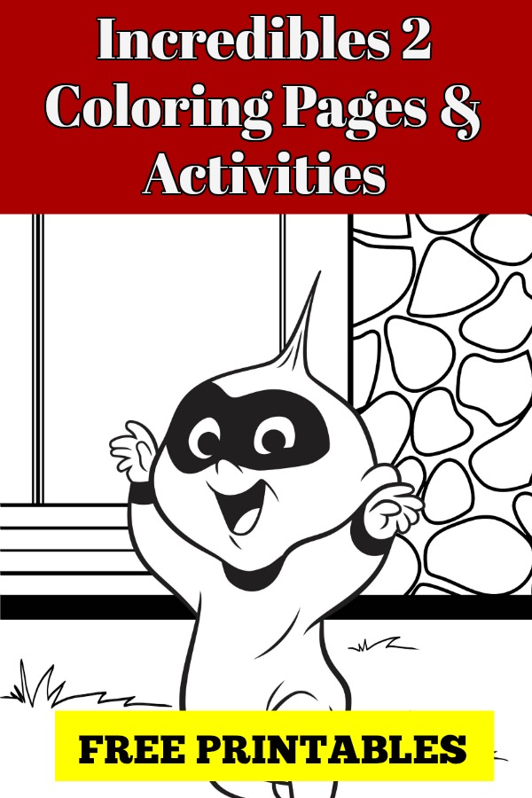 Incredibles printable coloring pages and activities