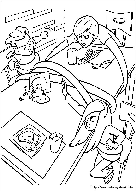 The incredibles coloring picture