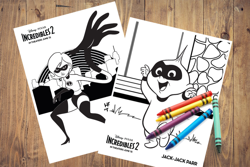 Incredibles printable coloring pages create play travel