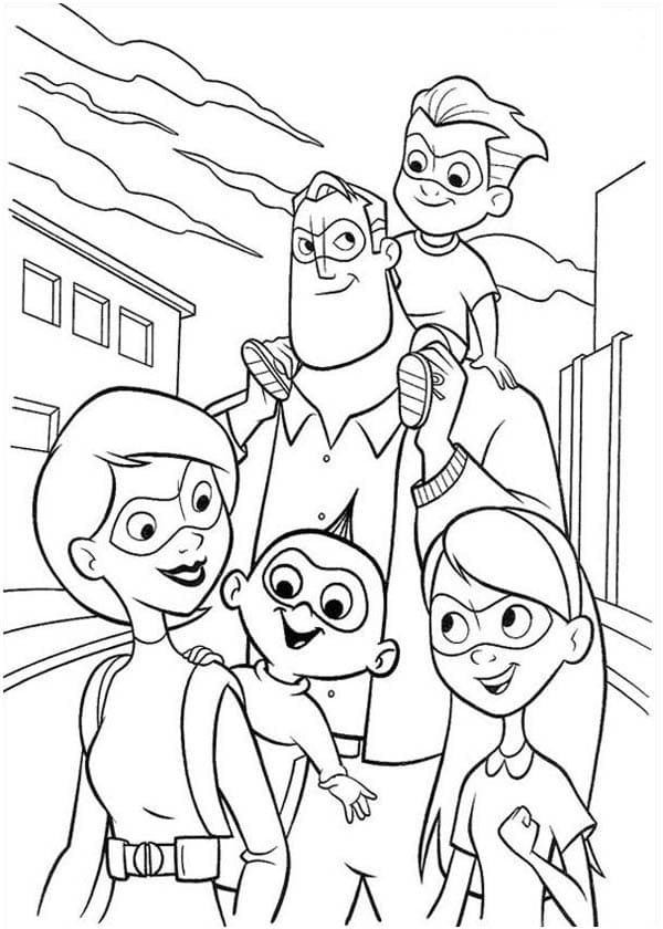 The incredibles printable coloring page