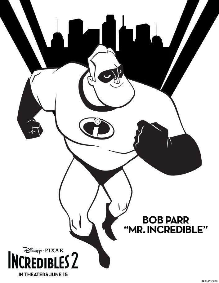 Incredibles coloring pages recipes and printable activities printables coloringpage disney â disney coloring pages the incredibles cartoon coloring pages