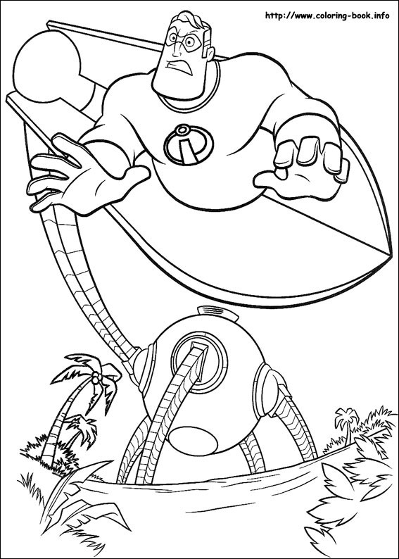 The incredibles coloring picture