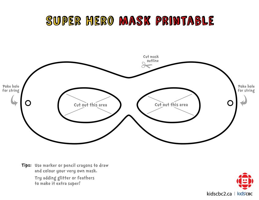 Make your own super awesome superhero mask cbc kids superhero masks incredibles birthday party superhero birthday party