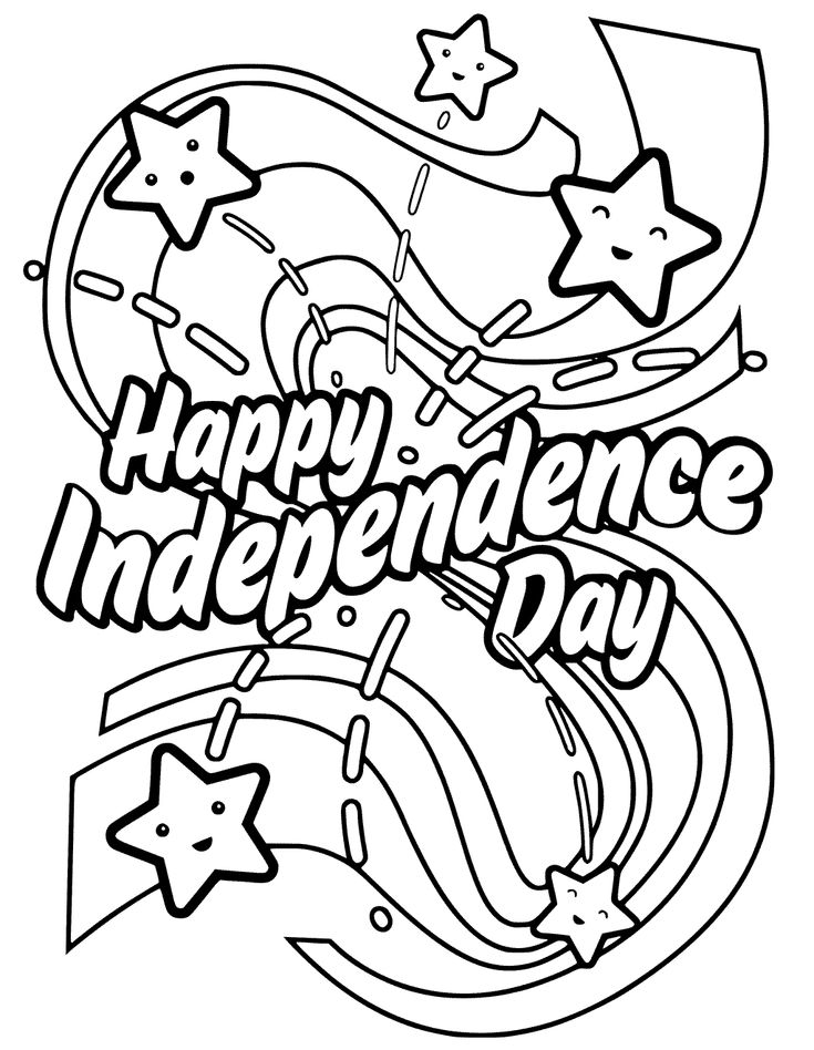 Independence day coloring pages