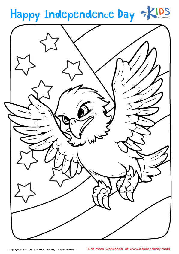 Free independence day eagle coloring page