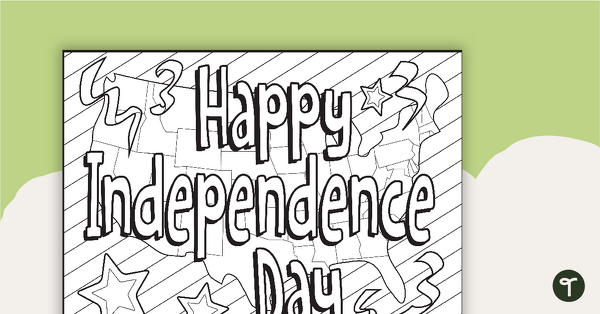 Independence day coloring sheets teach starter