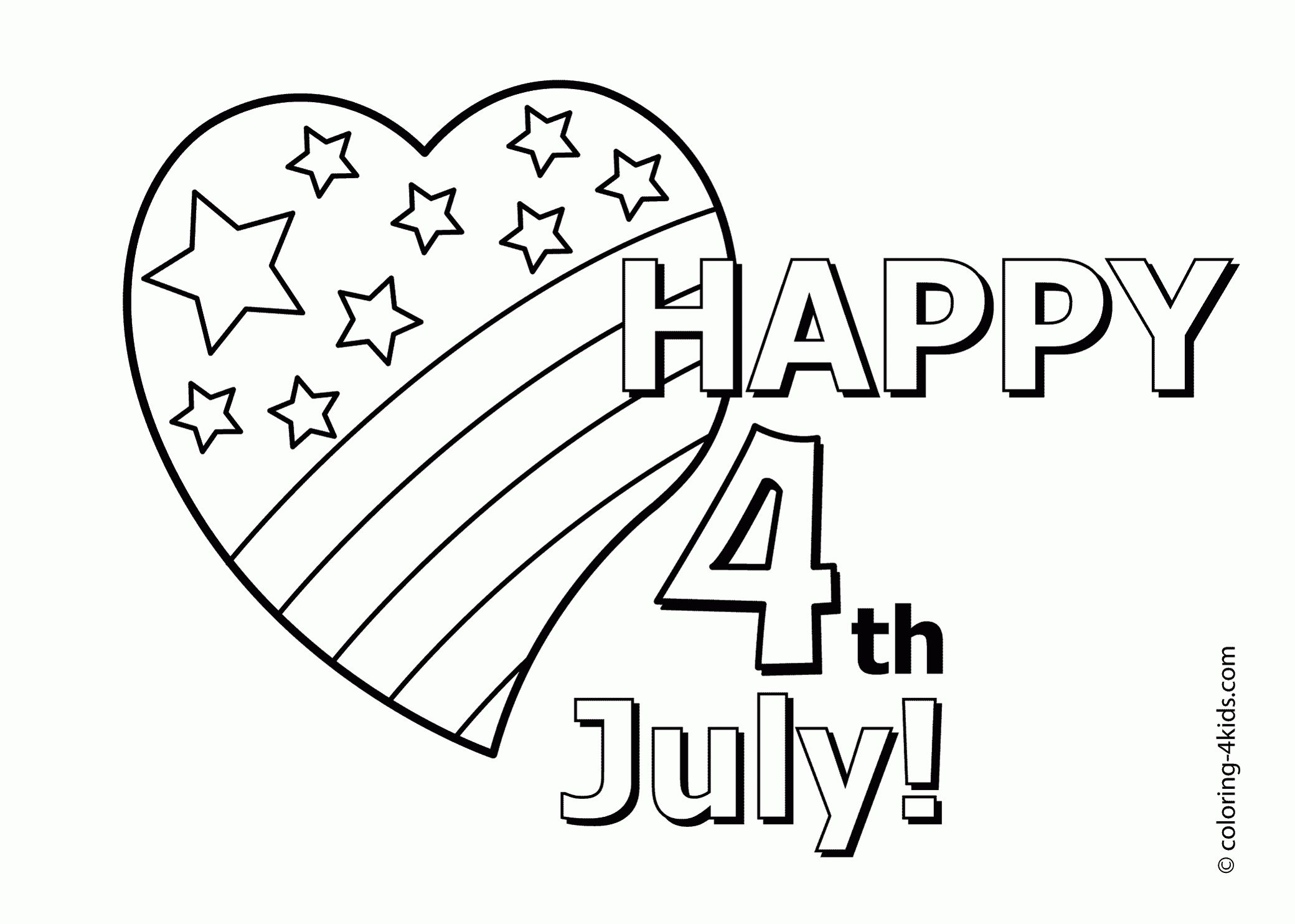 Printable independence day coloring pages