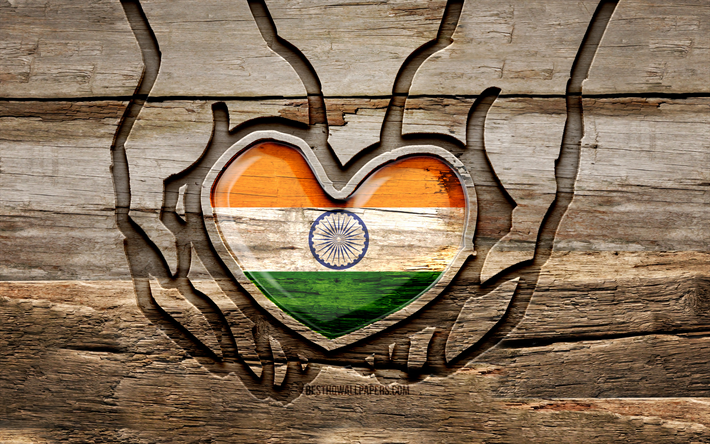 Download wallpapers i love india k wooden carving hands day of india indian flag flag of india take care india creative india flag india flag in hand wood carving asian countries india