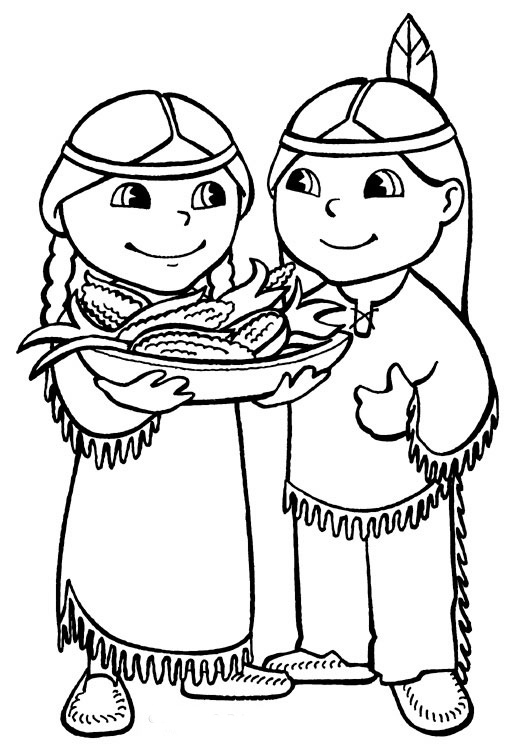 Thanksgiving coloring pages native american indian coloring pages