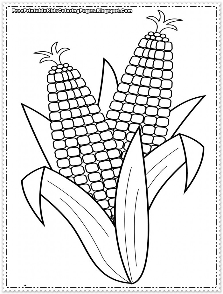 Corn on the cob printable template