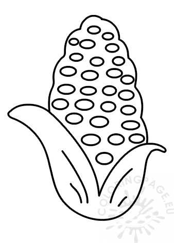 Paper indian corn template coloring page