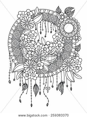 Adult coloring page vector photo free trial bigstock