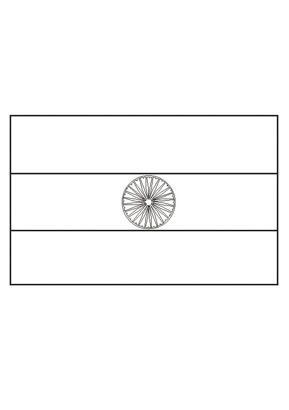 Coloring pages indian flag coloring page