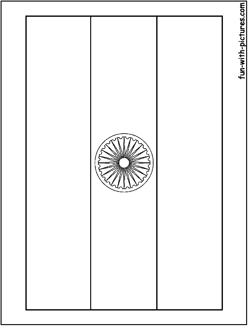 India flag coloring page