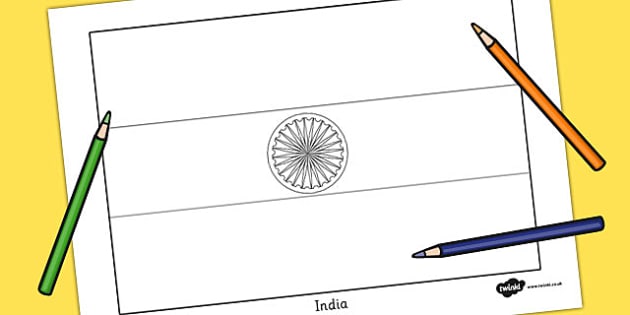 India flag coloring sheet teacher