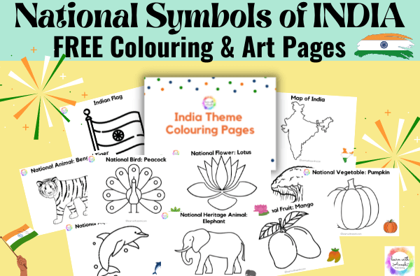 National symbols of india coloring pages pdf