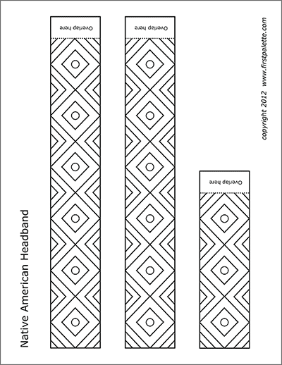 Native american headband templates free printable templates coloring pages