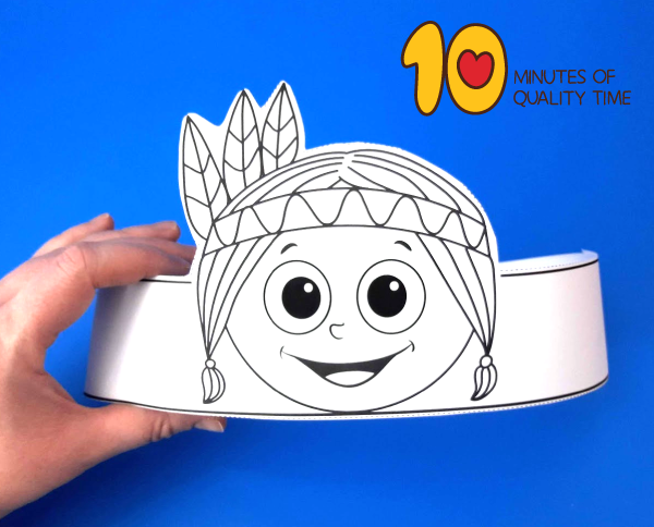 Native american printable headband â minutes of quality time