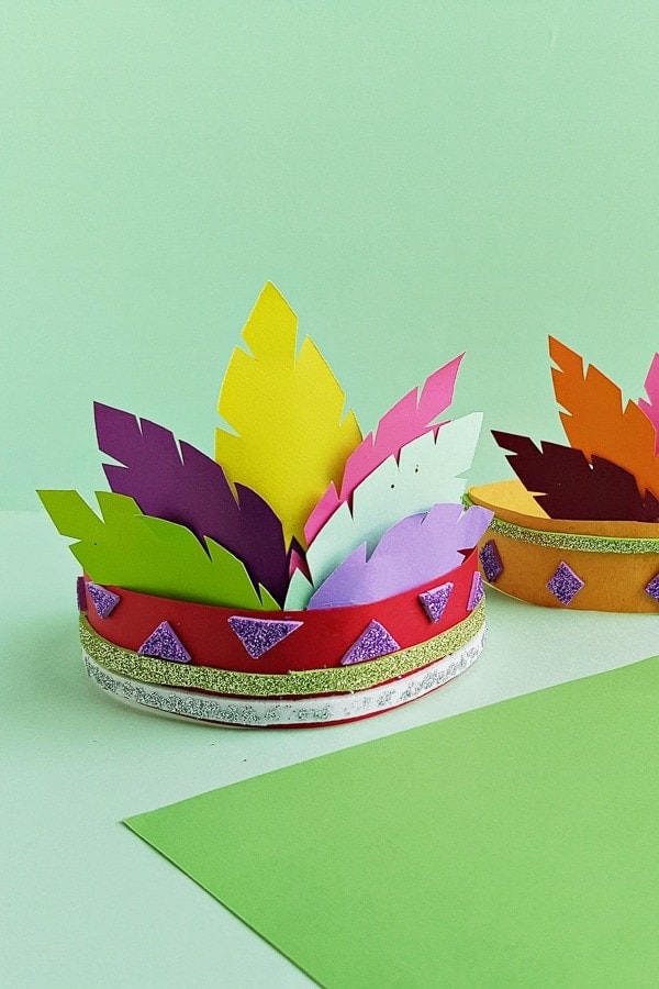 Super cute diy native american headband craft for kids