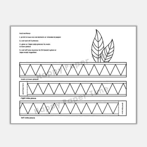 Native american headband paper printable