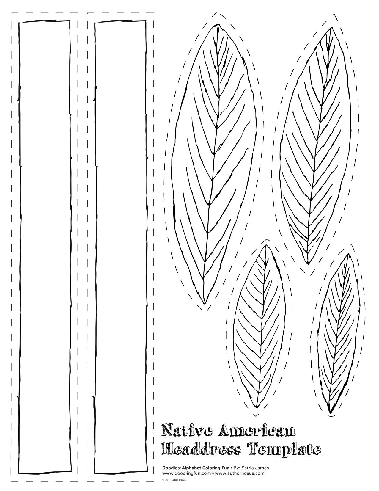 Printable indian head band template