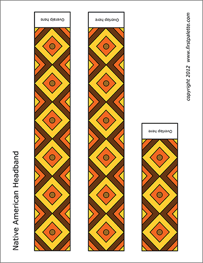 Native american headband templates free printable templates coloring pages