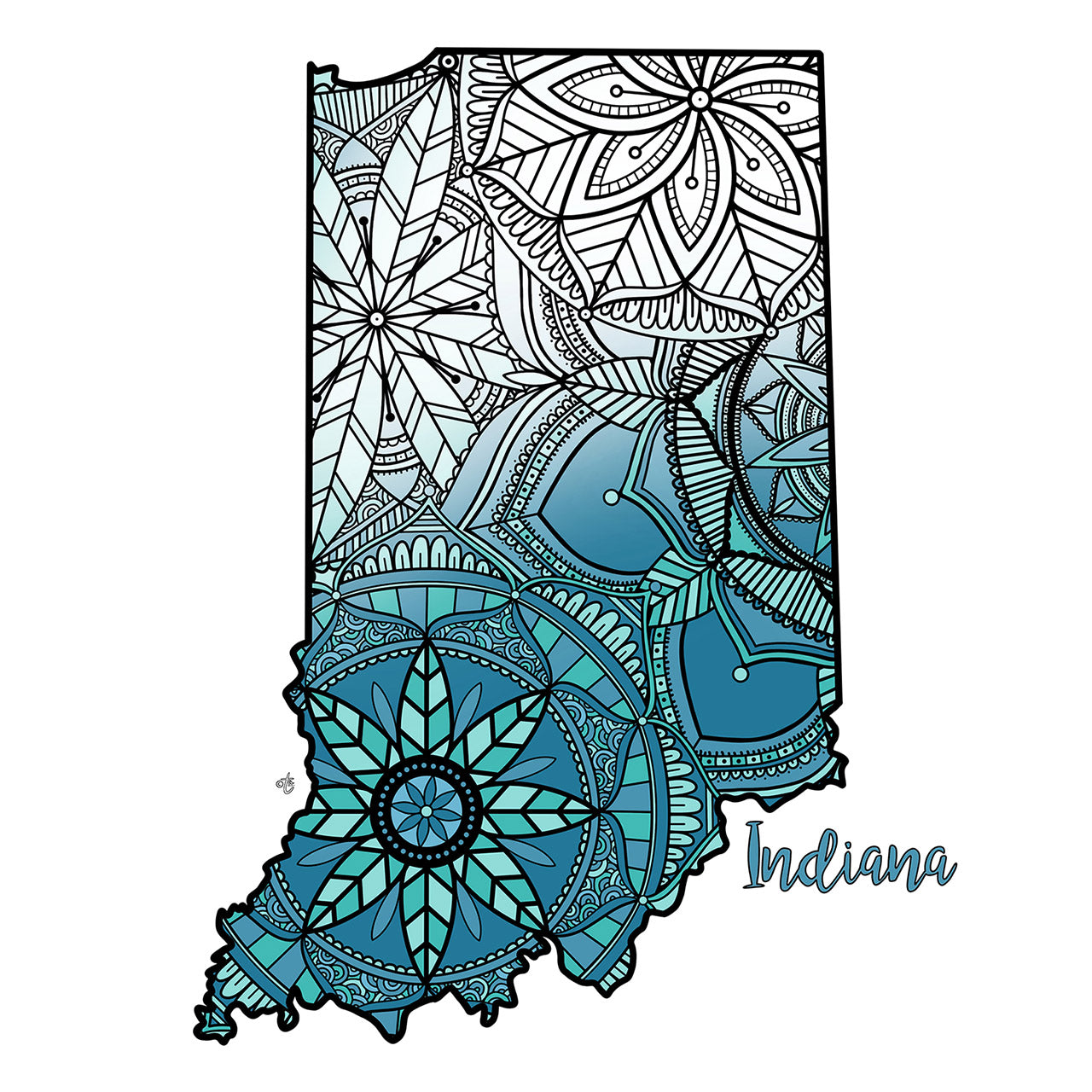 Coloring pages indiana usa map â ta muchly