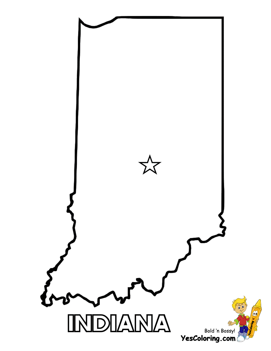 Indianastatemapatcoloring