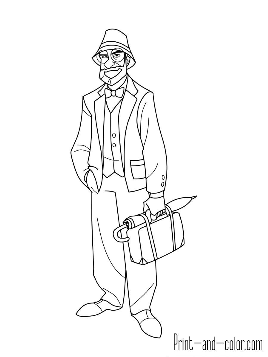 Indiana jones coloring pages print and color