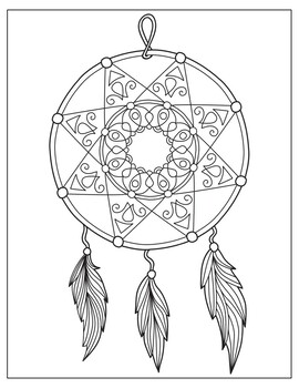 Printables dreamcatcher coloring sheet indigenous peoples day coloring page