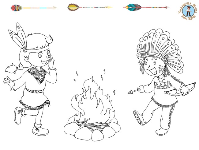 Indigenous peoples coloring page