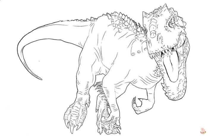 Enjoy endless fun with indominus rex coloring pages from