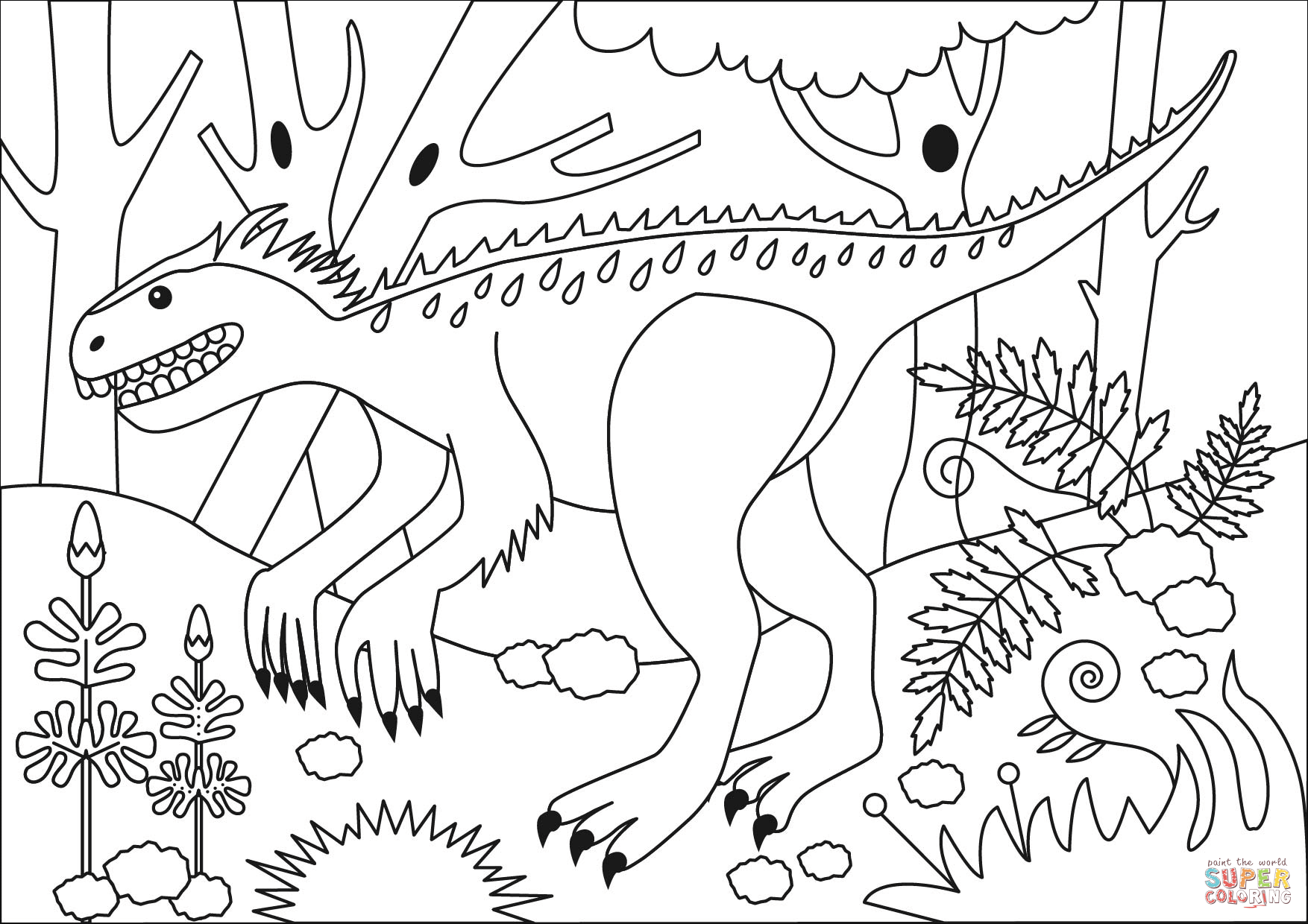 Indominus rex coloring page free printable coloring pages