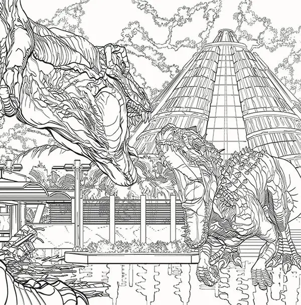 Jurassic world coloring book tpb