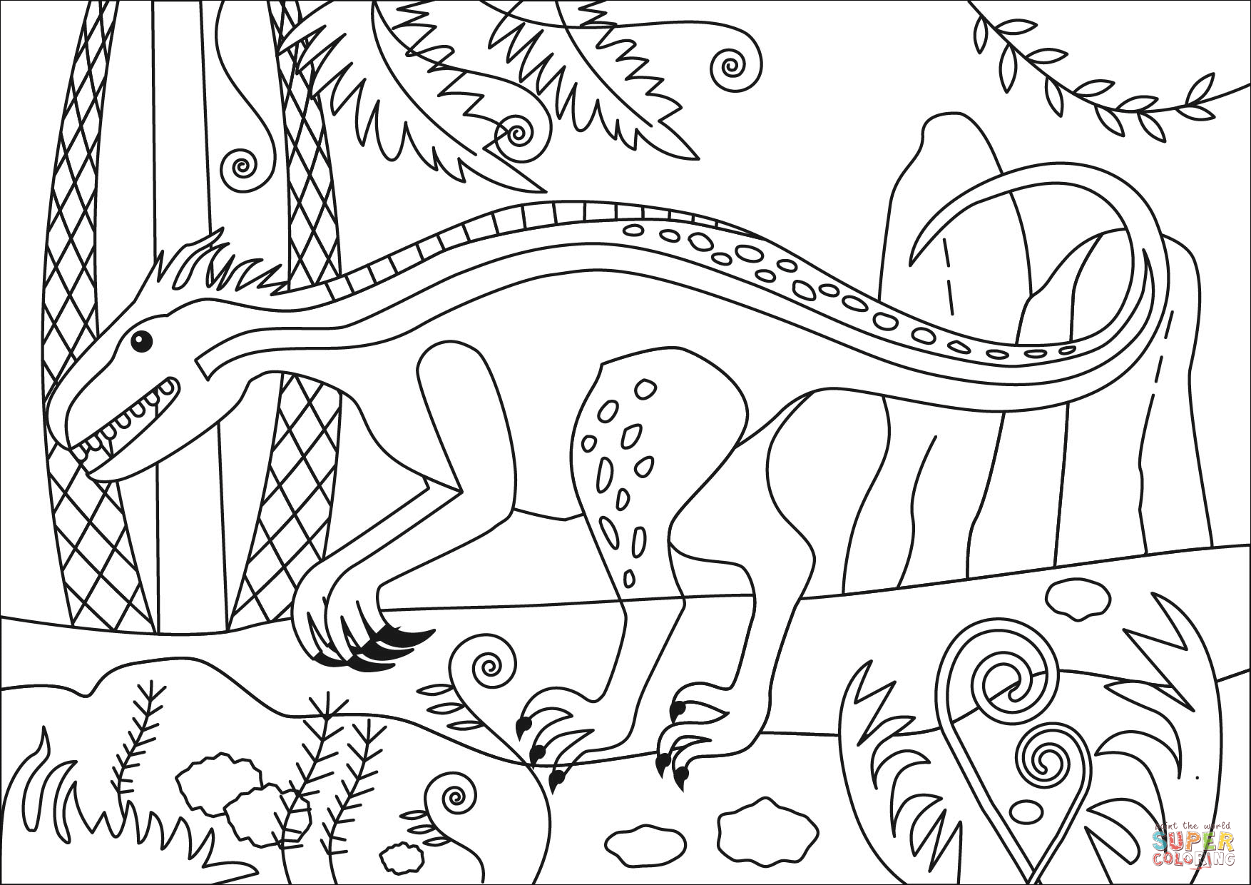 Indoraptor coloring page free printable coloring pages
