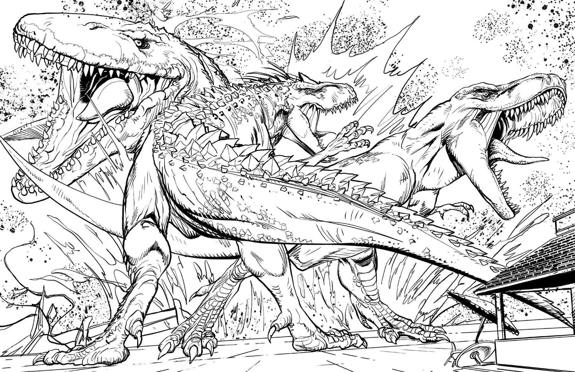 New jurassic world coloring book releasing in october jurassic outpost