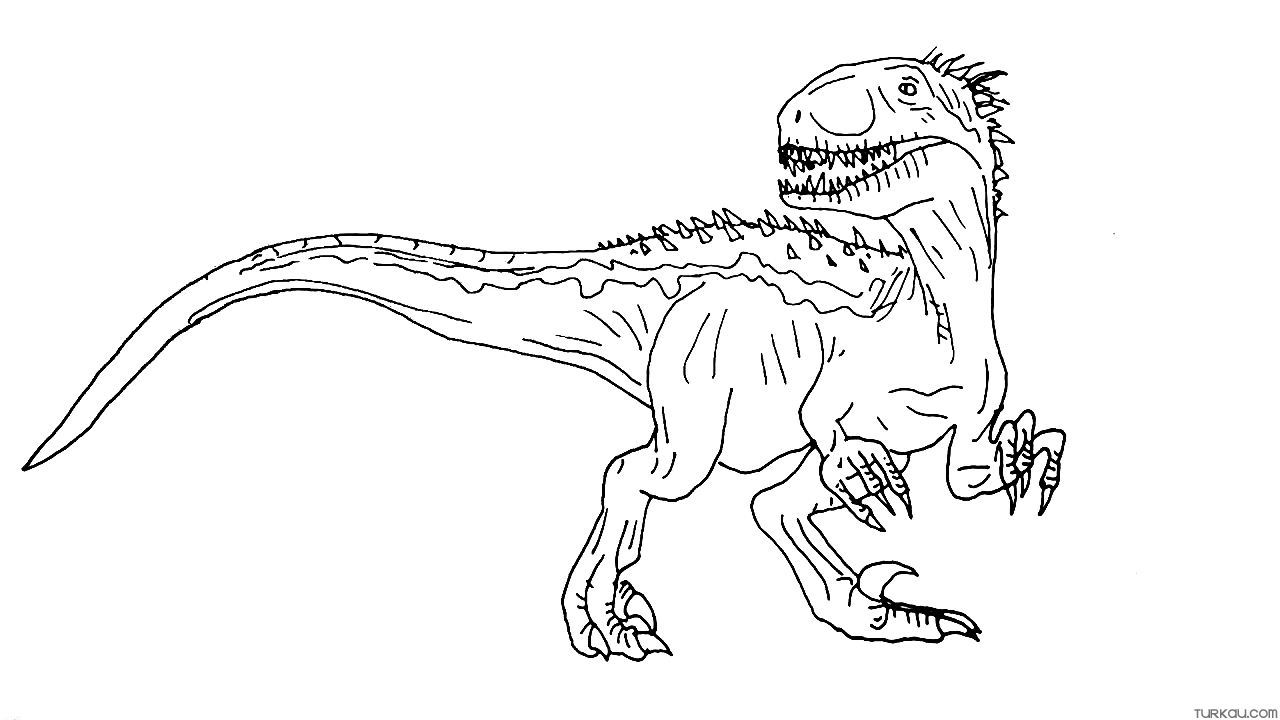 Dinosaur indoraptor coloring page