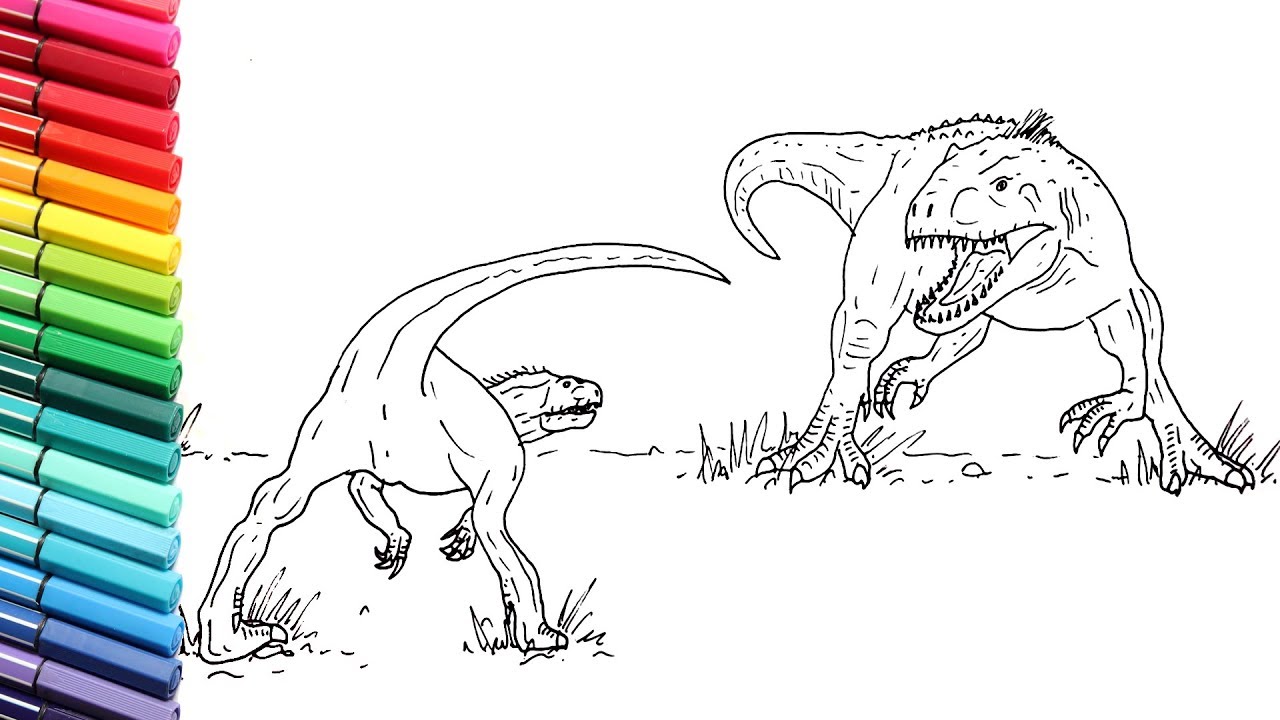 How to draw indoinus rex vs indoraptor fro jurassic world