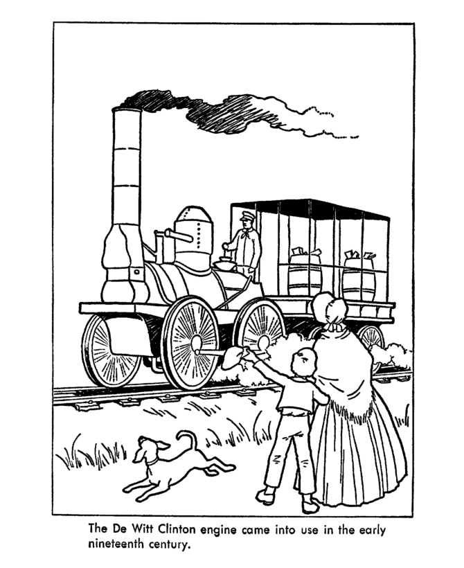 Train history coloring pages