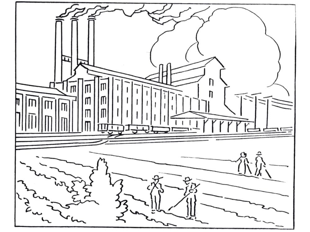 Factory coloring page